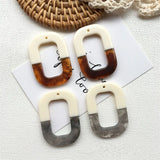 40pcs Splice Rectangular Hollow Frame Acrylic Beads for DIY Jewelry