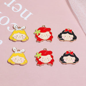 40pcs/lot Alloy Girl Shape Charms Earring/Necklace DIY Jewelry Making Accessory