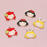 40pcs/lot Alloy Girl Shape Charms Earring/Necklace DIY Jewelry Making Accessory