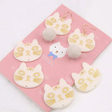 40pcs Cat Shape Resin Charms for DIY Jewelry Making