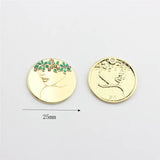 Resin Rose Girls Pattern Alloy Floating Locket Charms DIY Jewelry Accessory