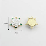 Resin Rose Girls Pattern Alloy Floating Locket Charms DIY Jewelry Accessory