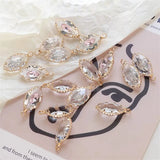 40pcs Zircon Horse Eye Copper Floating Locket Charms DIY Jewelry Accessory