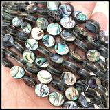 40pcs 8x10mm Abalone Shell Oval Beads for Women Bracelets