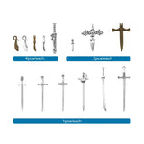 40pcs Tibetan Style Alloy Big Pendants and Sword DIY Jewelry Making Kit