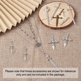 40pcs Tibetan Style Alloy Big Pendants and Sword DIY Jewelry Making Kit