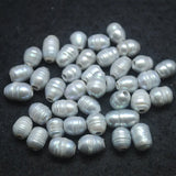 40pcs 8-9mm Freshwater Pearl Beads 3.0mm Hole Loose Beads for Bracelets