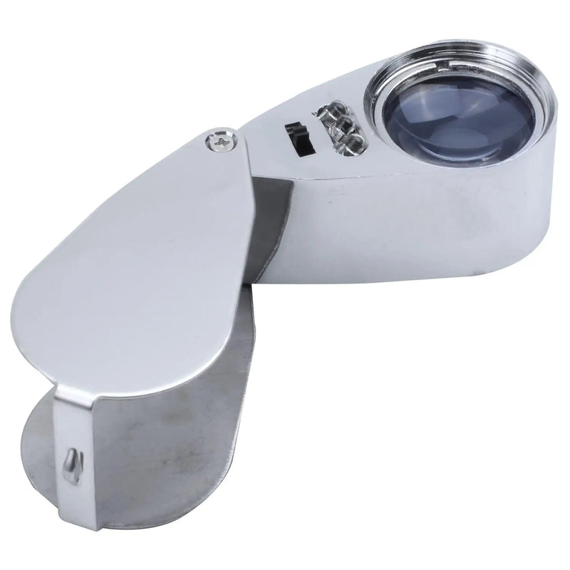 LED Pocket Magnifier Jeweller Eye Glass Loop Lens Magnifying Loupe UV