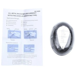 LED Pocket Magnifier Jeweller Eye Glass Loop Lens Magnifying Loupe UV