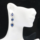 Lovely 4.6g Tanzanite Pink Kunzite Aquamarine CZ Silver Earrings