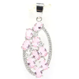 Eye-Catching Rhodolite Garnet Citrine Tanzanite Pendant