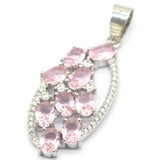 Eye-Catching Rhodolite Garnet Citrine Tanzanite Pendant