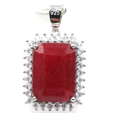 Green Emerald Ruby Sapphire CZ Wedding 925 Silver Jewelry Set