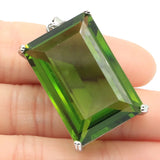 Eye-Catching Green Peridot Rhodolite Garnet Silver Pendant