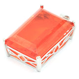 Eye-Catching Rectangle Shape Orange Spessartine Garnet Silver Pendant