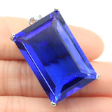 Eye-Catching Violet Tanzanite Silver Pendant for Women