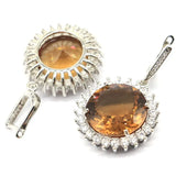 18mm Changing Zultanite CZ Earrings, Silver, Daily Wear