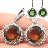 18mm Changing Zultanite CZ Earrings, Silver, Daily Wear