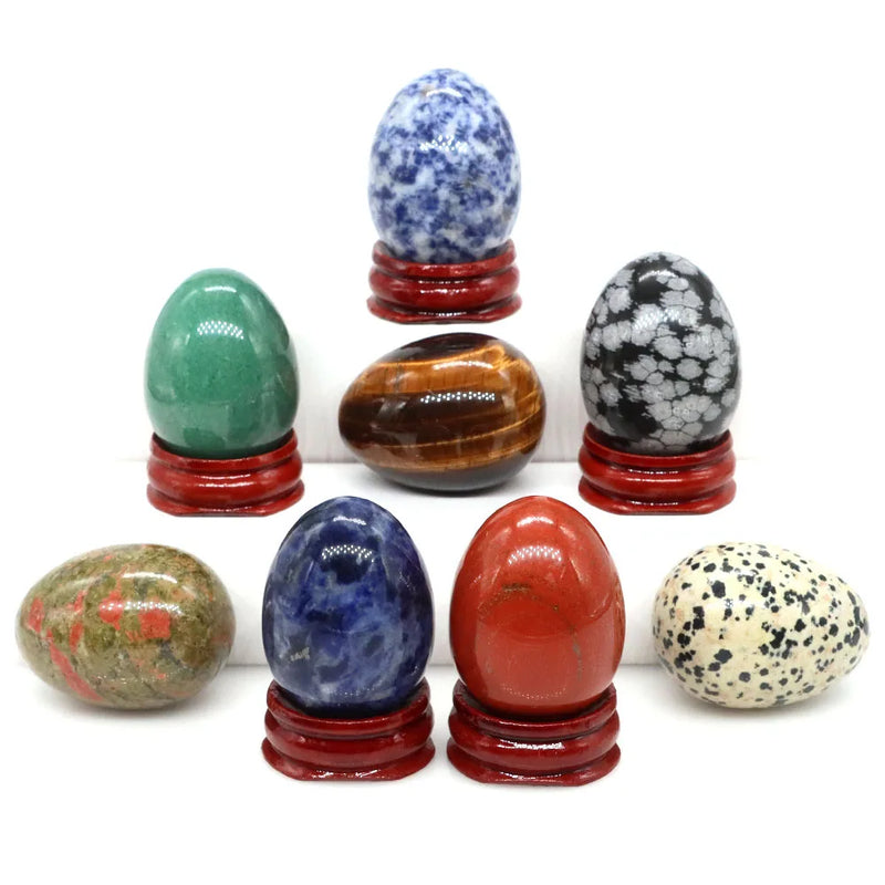 Natural Gem Yoni Egg Healing Crystal Stone Chakra Yoga Reiki Energy Mineral Spec