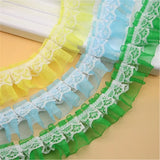 2.5cm Satin Ruffle Lace Trim Ribbon Pleated Tape Dress Doll Clothes 0.98'' Width