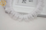 2.5cm Satin Ruffle Lace Trim Ribbon Pleated Tape Dress Doll Clothes 0.98'' Width