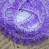 2.5cm Satin Ruffle Lace Trim Ribbon Pleated Tape Dress Doll Clothes 0.98'' Width