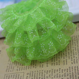 2.5cm Tulle Mesh Lace Ribbon Ruffle Trim Fabric - DIY Sewing Supplies