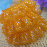 2.5cm Tulle Mesh Lace Ribbon Ruffle Trim Fabric - DIY Sewing Supplies