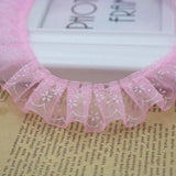 2.5cm Tulle Mesh Lace Ribbon Ruffle Trim Fabric - DIY Sewing Supplies