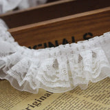 Double Layer Tulle Ruffle Trim Embroidered Sewing Clothing for Girl