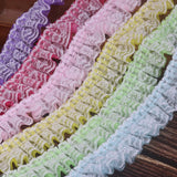Double Layer Tulle Ruffle Trim Embroidered Sewing Clothing for Girl