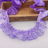 Double Layer Tulle Ruffle Trim Embroidered Sewing Clothing for Girl