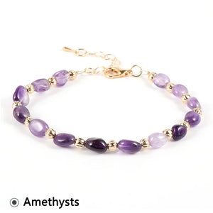Citrine Double-layer Gemstone Bracelet for Women Natural Beads Healing Crystal