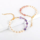 Citrine Double-layer Gemstone Bracelet for Women Natural Beads Healing Crystal