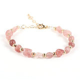 Citrine Double-layer Gemstone Bracelet for Women Natural Beads Healing Crystal