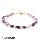 Citrine Double-layer Gemstone Bracelet for Women Natural Beads Healing Crystal