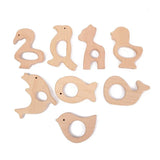 Natural Wood Beads Lead-free Baby Teething Beads for Kids Toys Crafts