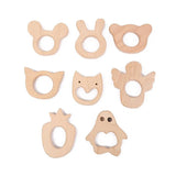 Natural Wood Beads Lead-free Baby Teething Beads for Kids Toys Crafts