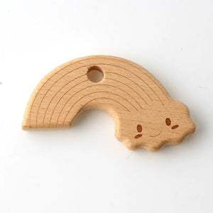 Natural Wood Beads Lead-free Baby Teething Beads for Kids Toys Crafts