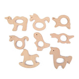Natural Wood Beads Lead-free Baby Teething Beads for Kids Toys Crafts