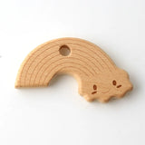 Natural Wood Beads Lead-free Baby Teething Beads for Kids Toys Crafts