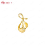 4PCS 11x14MM Brass Zircon Drop Charms Pendants