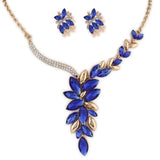 Stylish Fancy Crystal Necklace Jewellery Set, Elegant Gift