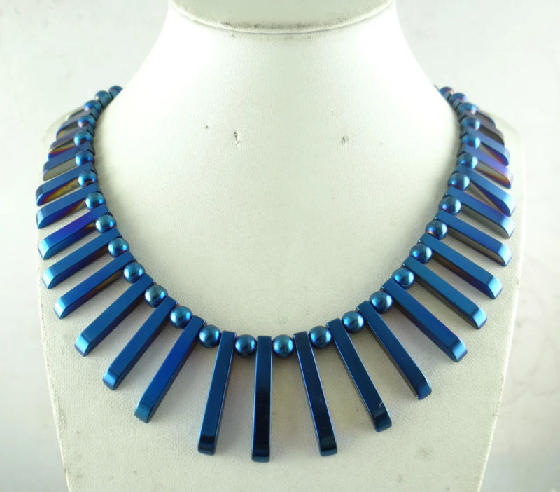 Titanium Hematite Pendant Gem Necklace Loose Beads