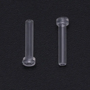 10 Pcs Earring Clutch Anti Allergy Back Plugs Sleeve Tube Ears Safety Pad