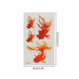 3D Vivid Goldfish Tattoos Sticker Koi Pond Painting Resin Jewelry Craft