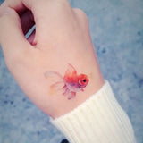 3D Vivid Goldfish Tattoos Sticker Koi Pond Painting Resin Jewelry Craft