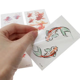 3D Vivid Goldfish Tattoos Sticker Koi Pond Painting Resin Jewelry Craft