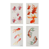 3D Vivid Goldfish Tattoos Sticker Koi Pond Painting Resin Jewelry Craft