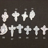 41XC Cross Pendant Silicone Resin Mold DIY Jewelry Making Craft Tools